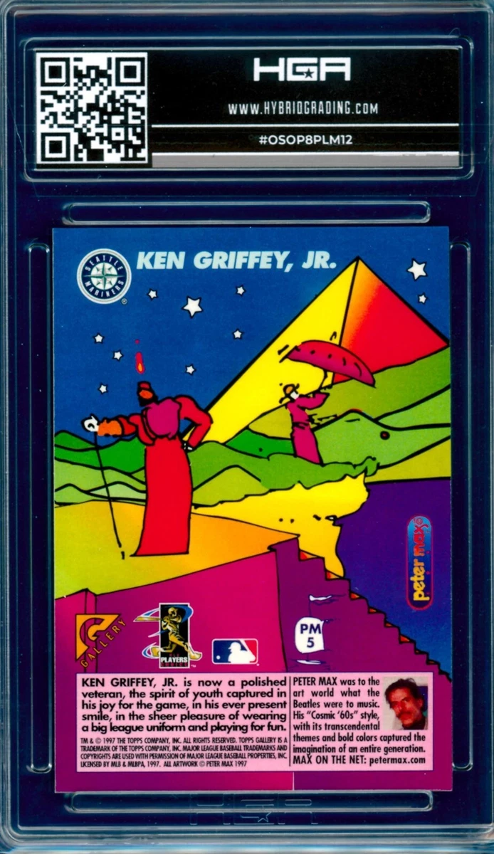 Ken Griffey Jr. 1997 Topps Gallery Peter Max #PM5 (CUSTOM LABEL) HGA 9 MINT