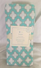 Pottery Barn Baby Harper Aqua Clover GEO Crib Fitted Sheet NWT