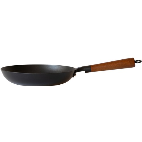 BAF induktive Bratpfanne Ø 26cm Set beschichtet Gusseisen mit Holzgriff & Deckel - Bild 2 von 8