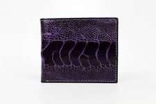 Genuine Ostrich Leg Wallet - Purple