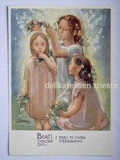 ADELINA ZANDRINO ILLUSTRATORE Genova Beati i Puri di Cuore vecchia cartolina