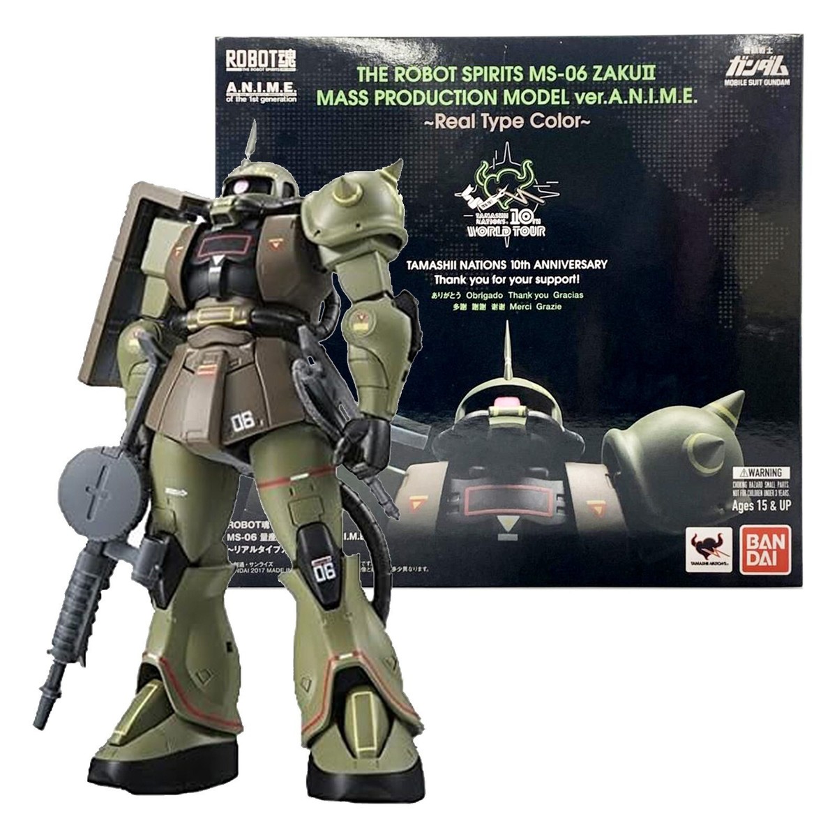 ROBOT SPIRITS MS-06 ZAKU II MASS PRODUCTION MODEL Real Type Color