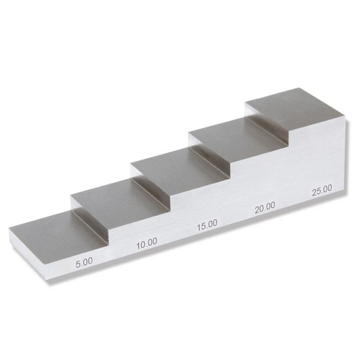 YUSHI 5-Step Calibration Block 2.50 5.00 7.50 10.00 12.50 1018 Steel Step Wedge - Picture 3 of 8