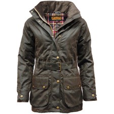 Game Cantrell Padded Antique Waxed Jacket Brown