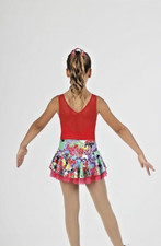 NEW MONDOR VIVID HEARTS SHINY NYLON MESH SKIRT 6311 GIRLS 8-10