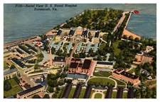 Portsmouth, VA BEV U.S. Naval Hospital Dome Building Art-Colortone -A83