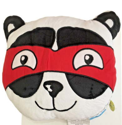Lightning Bug PANDA Oval Throw Pillow Black/White 11.4'' x 14'' NWT