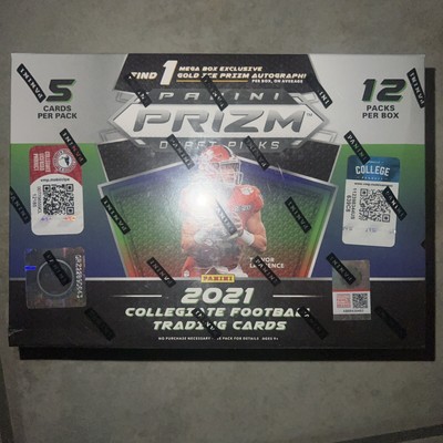 Panini 2021 Prizm Draft Picks Football Card Box MEGA BOX. possible gold ice auto