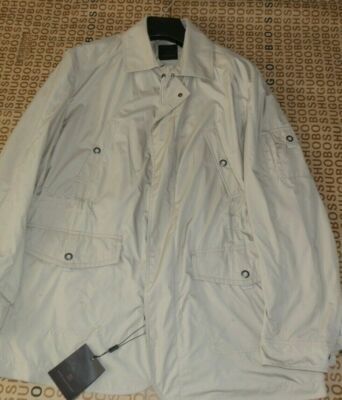 Neu Hugo Boss Selection Tailored Beige Jacke Regenmantel Trenchcoat 46R XXXL