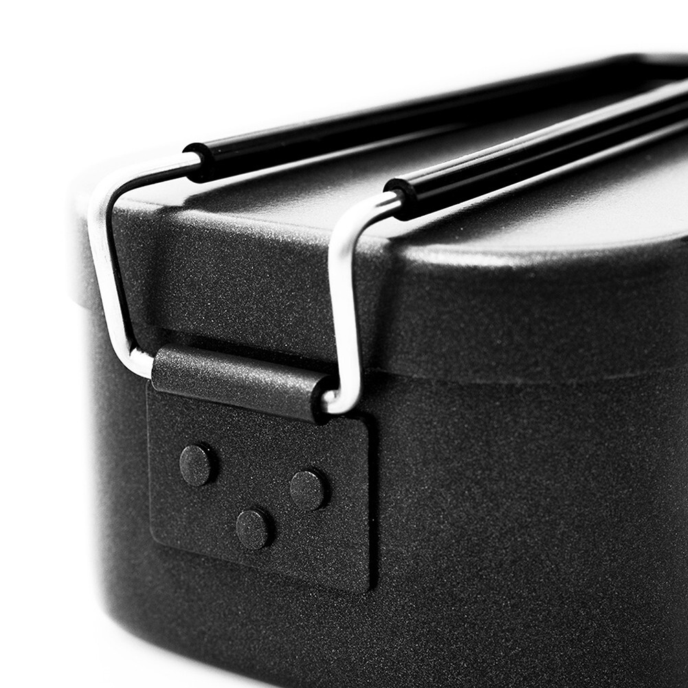 Portable Folding Stove & Non Stick Lunch Box Combo for Camping and