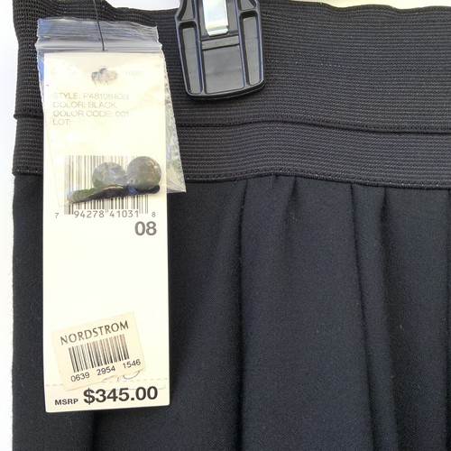 New DKNY Wool Size 8 Pleated Sequenced Embellished Midi Skirt Lined $345 - Picture 12 of 23