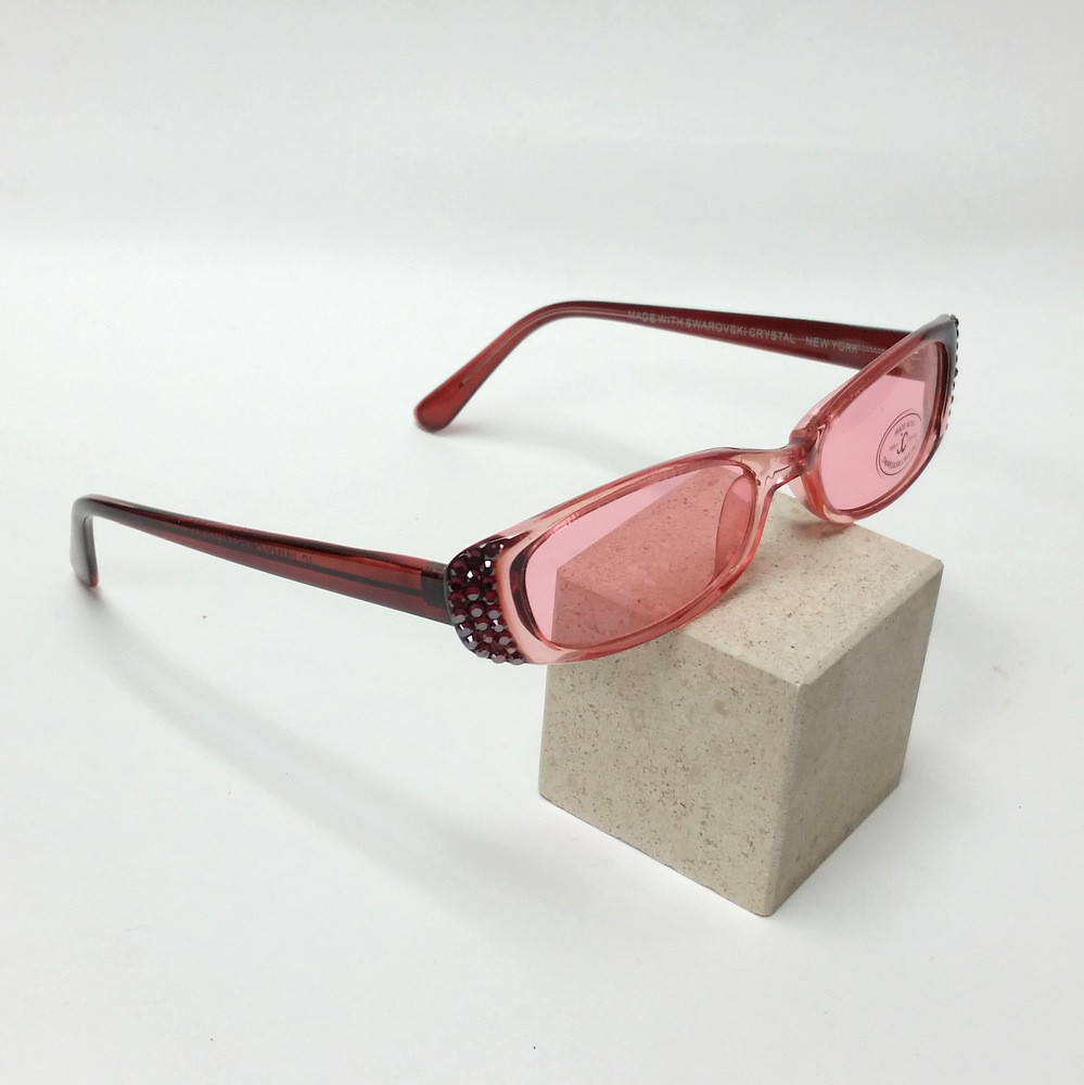 Jimmy Crystal Sunglasses Cerise Pink Color with Siam Swarovski