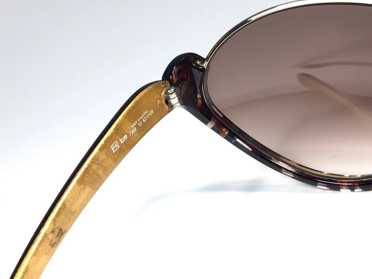 VINTAGE CHRISTIAN LACROIX 7369 DARK TORTOISE & GOLD 80'S