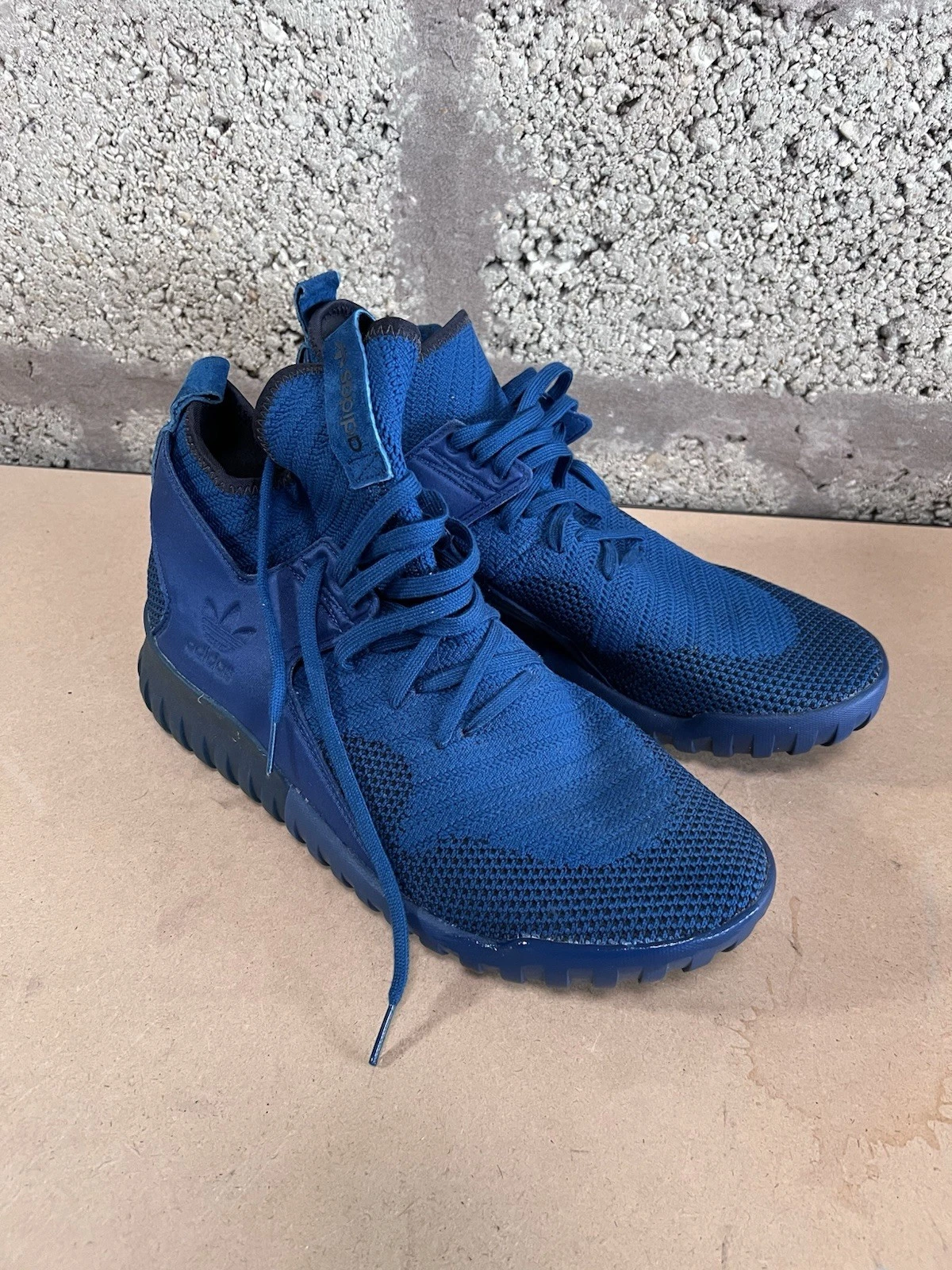 Adidas Originals Scarpe da Ginnastica Uomo Tubular X Primeknit Blu Scuro UK 10.5