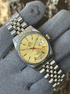 ORIENT PRESIDENT Gold Tone Dial Automatic Day/Date Men