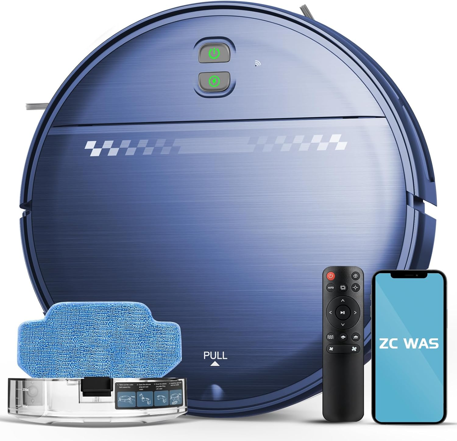 Robot Vacuum and Mop Combo, 2-In-1 Robot Vacuum Cleaner, Perfect for Pet Hair, H-image