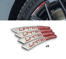 4 X  Limited Edition Auto Radnaben Aluminium Aufkleber Sticker Logo Tuning KFZ