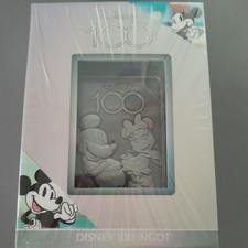 Disney 100 Mickey & Minnie Embossed Metal Ingot Fanattik Ltd Ed 5000 New