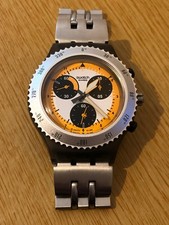Rare montre Swatch Irony Diaphane Take Flight SVBM1000G chrono BIEN LIRE