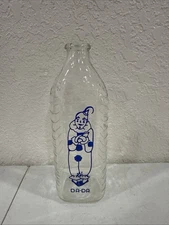 Vintage Samuel Callet Co. Clown Blue Shy Glass Bottle; DA-DA
