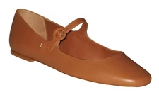 NEW Larroude BLAIR Ballet Flat Leather Handmade In Brazil 8.5 CARAMEL MSP$315
