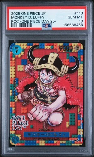 2025 ONE PIECE JAPANESE PREMIUM COLLECTION OP DAY'25 #110 MONKEY D. LUFFY PSA 10