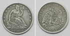 X7282 1842 Small Date Liberty Seated Half Dollar 50c, VF/XF