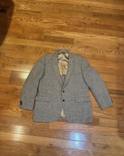 Vintage Harris Tweed Sport Coat Blazer Wool Herringbone Ivy League Heritage 48R