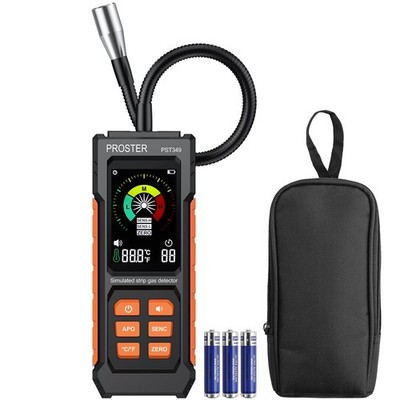 Gas Leak Detector with 10.6-Inch Gooseneck, Upgraded VA Color Screen Natural ...