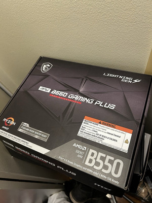 MSI MPG B550 GAMING PLUS Motherboard AMD Socket AM4 PCIe 4.0 NVMe SSD Ready