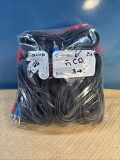 20 Pack Audio/Video Cable RGB/Red-Green-Blue 6' VCR Blu-ray DVD Coax RCA HDTV