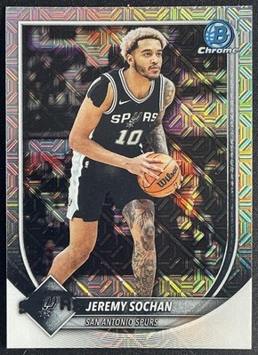 JEREMY SOCHAN 2025-26 BOWMAN #BCV-147 CHROME MOJO REFRACTOR SPURS