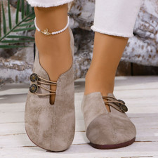 Leather Slip-On Felt Medieval Shoes New Model Soft Leather Flat-Bottomed Leisure