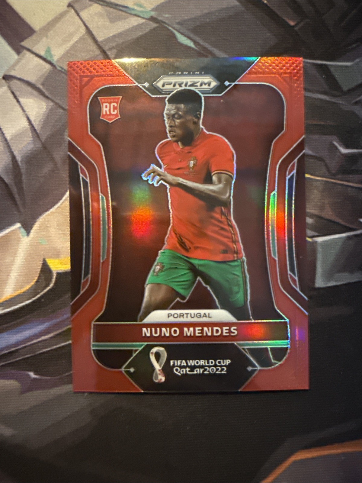 NUNO MENDES 2022 PANINI PRIZM FIFA WORLD CUP QATAR RC RED /399 Color Match
