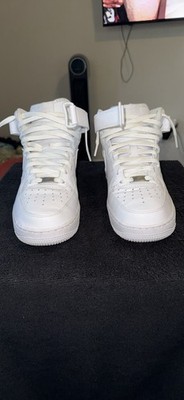 Nike Air Force 1 Mid Triple White 2023 Leather Sneaker CW2289-111 Men's