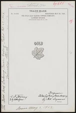 Photo:[ The Gold Leaf Baking Powder Company for Gold brand Laundry Starch]