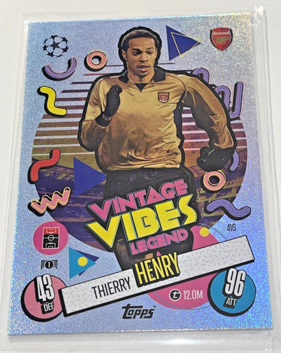 RARE THIERRY HENRY VINTAGE VIBES LEGEND CARD 2024-25 TOPPS MATCH