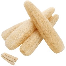 15.7-19.7 inches Natural Loofah Sponges Pack of 4 for Kitchen Dishes Body Scr...