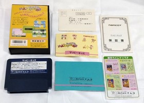 Mappy Kids Famicom W/box Instruction unused stickers Tested namcot