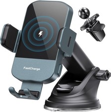 Wireless Car Charger, 15W Fast Charging Auto Clamping Car Charger Phone Mount...