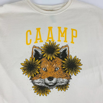 New Caamp Band Fox Flower White  T Shirt Full Size S-5XL