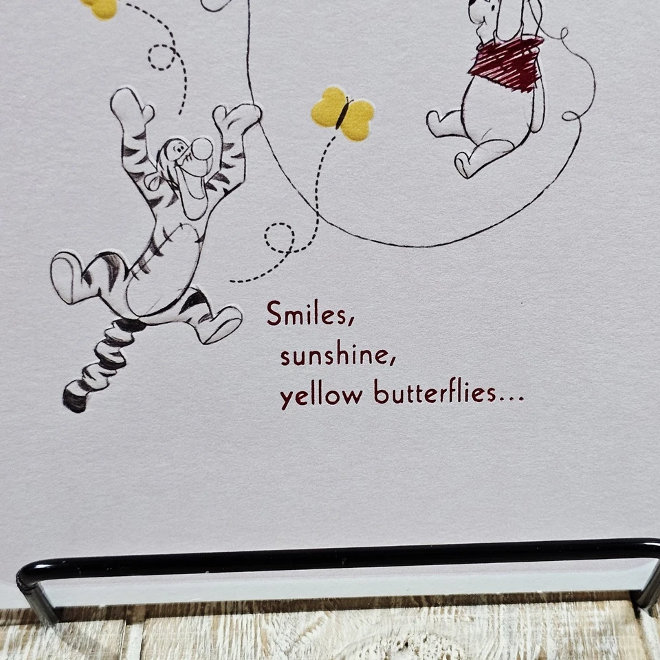 Hallmark Birthday Greeting Card For Granddaughter Winnie The Pooh Pink Balloons - Image 3 of 4