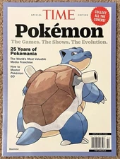 Pokemon Blastoise Time Magazine Special Edition 25 Years In America Unread Band