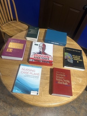 Nursing & Anatomy Textbook Bundle  (Lippincott, Netter, Care Plans) Make Offer