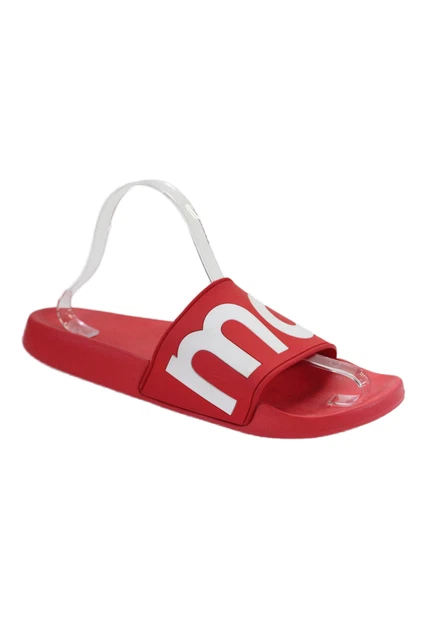 Isabel Marant Womens Open Toe Graphic Slides Red White Size 41