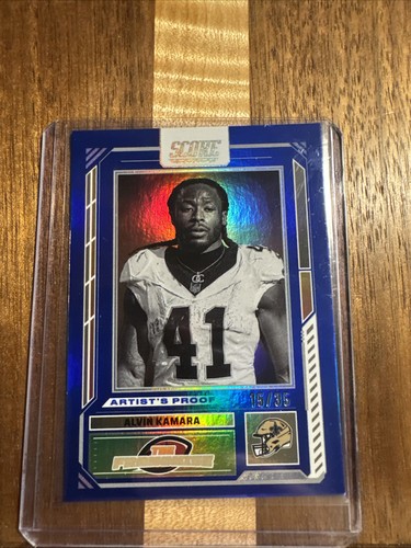 2025 Score Football The Franchise Blue #23 Alvin Kamara /35 New Orleans Saints