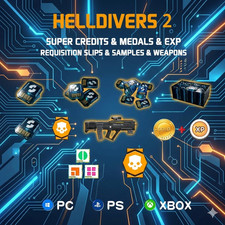HELL-DIVERS 2 - |SuperCredits💎|Medals🥇|Samples🟩🟧🟪 | EXP|Weapon up|No Login