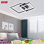 Modern LED Ceiling Light Dimmable Flush Mount Lamp Chandelier Living Room Remote