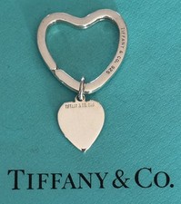 Tiffany  Co. Heart Keyring Keychain Sterling Silver 925 Small Size