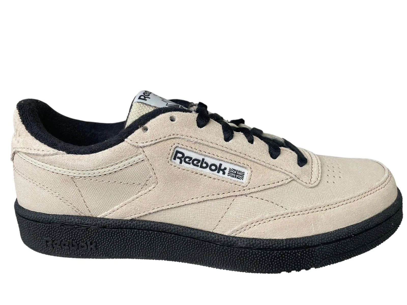 Reebok Men Sneaker Casual Club C 85 100209021 Beige Black White Size 10.5 M
